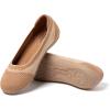 Dearfoams Womens Womens Fashion Casual Comfortable Slip on Misty Ballet Flats(Nude)