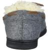 Dearfoams Women’s Wool Moccasin with Tie Slipper(Grey)