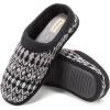 Dearfoams mens Breathable Memory Foam Asher Clog House Shoe(Black Fairisle)