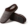Dearfoams mens Breathable Memory Foam Asher Clog House Shoe(Coffee)