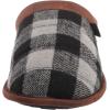 Dearfoams mens Breathable Memory Foam Asher Clog House Shoe(Grey Plaid)