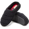Dearfoams mens Breathable Memory Foam Asher Clog House Shoe(Solid Black)
