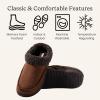 Dearfoams mens Breathable Memory Foam Slip on Marshall Indoor House Shoe Moccasin Slipper(Chestnut)