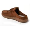 Dearfoams mens Fowler Moc Toe Clog With Tie Indoor Outdoor Supportive House Shoe(Chestnut)