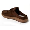 Dearfoams mens Fowler Moc Toe Clog With Tie Indoor Outdoor Supportive House Shoe(Coffee)