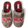 Dearfoams mens Gifts for Dad Funny Fathers Day Papa Bear Slipper(Brown Frost)