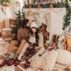 Dearfoams mens Gifts for Dad Funny Fathers Day Papa Bear Slipper(Furry Plaid)