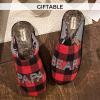 Dearfoams mens Gifts for Dad Funny Fathers Day Papa Bear Slipper(Furry Plaid)