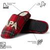 Dearfoams mens Gifts for Dad Funny Fathers Day Papa Bear Slipper(Tartan Plaid)
