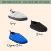 Dearfoams mens Indoor Outdoor Cullen Ripstop Cosaed Back Puffy Camping(Grey)