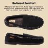 Dearfoams mens Keaton Memory Foam Indoor Outdoor Moccasin With Wide Widths Slipper(Black Perforated)