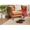 Dearfoams mens Keaton Memory Foam Indoor Outdoor Moccasin With Wide Widths Slipper(Coffee Microsuede)