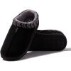 Dearfoams mens Warner Indoor/Outdoor Memory Foam Comfort Clog(Black)