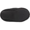 Dearfoams unisex child Hunter Felted Plaid Moccasin Slipper, Black Solid, 11-12 Big Kid US
