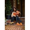 Dearfoams unisex-adult Spooky Fuzzy Halloween Pumpkin Jack O Lantern(Adult Pumpkin)