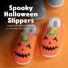 Dearfoams unisex-adult Spooky Fuzzy Halloween Pumpkin Jack O Lantern(Jack O Lantern)