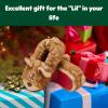 Dearfoams unisex-child Gifts for Kids Matching Christmas Holiday Lil Bear and Baby Bear(Furry Teddy)