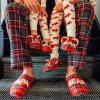 Dearfoams unisex-child Gifts for Kids Matching Christmas Holiday Lil Bear and Baby Bear(Lil Bear Tartan Plaid)