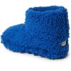 Dearfoams unisex-child Tate Washable Fuzzy Bootie(Olympic Blue)