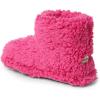Dearfoams unisex-child Tate Washable Fuzzy Bootie(Paradise Pink)