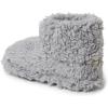 Dearfoams unisex-child Tate Washable Fuzzy Bootie(Sleet)