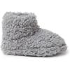 Dearfoams unisex-child Tate Washable Fuzzy Bootie(Sleet)