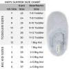 Dearfoams unisex-child Washable Brin Pile ScuffSlipper(Sleet)