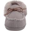 Dearfoams womens Bethany Genuine Suede Moccasin(Medium Grey)
