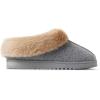 Dearfoams womens Chloe Soft Knit Clog(Light Heather Grey)