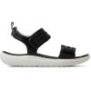 Dearfoams womens Comfortable Strap Sandal – Thea Easy on Off Cushioned Lightweight Walking Shoe Sandal(Black)