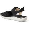 Dearfoams womens Comfortable Strap Sandal – Thea Easy on Off Cushioned Lightweight Walking Shoe Sandal(Black)