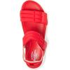 Dearfoams womens Comfortable Strap Sandal – Thea Easy on Off Cushioned Lightweight Walking Shoe Sandal(True Red)