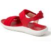Dearfoams womens Comfortable Strap Sandal – Thea Easy on Off Cushioned Lightweight Walking Shoe Sandal(True Red)