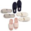 Dearfoams womens Demi Rib Knit Slide(Light Heather Grey)