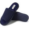 Dearfoams womens Demi Rib Knit Slide(Navy)