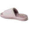 Dearfoams womens Demi Rib Knit Slide(Pale Mauve)