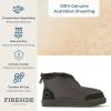 Dearfoams womens Fireside Nylon Australian Shearling Water Resistant Après Winter Warm Up Bootie(Grey Pavement)