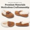 Dearfoams womens Genuine Australian Shearling Moccasin Slipper – Gladstone Indoor Outdoor House Shoe(Chestnut)