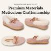 Dearfoams womens Genuine Australian Shearling Moccasin Slipper – Gladstone Indoor Outdoor House Shoe(Dusty Pink)
