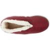 Dearfoams womens Heritage Warm Up Bootie(Cabernet Nylon)