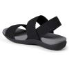 Dearfoams womens Original Comfort Sloane Backstrap Casual Open Toe Sandal(Black)