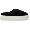 Dearfoams womens Quilted Cloud Puff Lightweight Cozy Shea Clog With Platform Cushioned Outsole(Black)