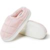 Dearfoams womens Quilted Cloud Puff Lightweight Cozy Shea Clog With Platform Cushioned Outsole(Powder Pink)