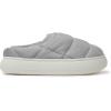 Dearfoams womens Quilted Cloud Puff Lightweight Cozy Shea Clog With Platform Cushioned Outsole(Sleet)