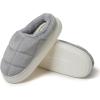 Dearfoams womens Quilted Cloud Puff Lightweight Cozy Shea Clog With Platform Cushioned Outsole(Sleet)
