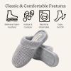 Dearfoams womens Serena Memory Foam Chenille Scuff House Shoe Slipper(Black)
