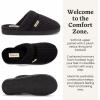 Dearfoams womens Serena Memory Foam Chenille Scuff House Shoe Slipper(Black)