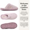 Dearfoams womens Serena Memory Foam Chenille Scuff House Shoe Slipper(Frosted Plum)
