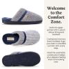 Dearfoams womens Serena Memory Foam Chenille Scuff House Shoe Slipper(Peacoat)