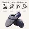 Dearfoams womens Serena Memory Foam Chenille Scuff House Shoe Slipper(Peacoat)